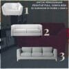 Alas Sofa Sarung Sofa Bulu Untuk 2-4 Kursi Ukuran 200x170cm Cover Sofa Kursi Ruang Tamu - Gambar 6