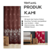 Gorden Jendela Pintu elegan uk L120cm X T225cm Smokring Katun Free Tali&hook gordeng hordeng kordeng - Gambar 3