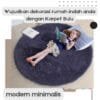 Karpet bulu bulat diameter 100 tebal 5.5cm isi busa Royal foam - Gambar 2