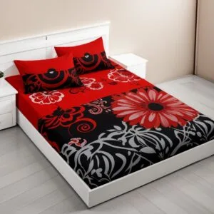 Sprei katun motif red dot. aesthetic anti geser king size |sprei katun|sprei double|sprei queen