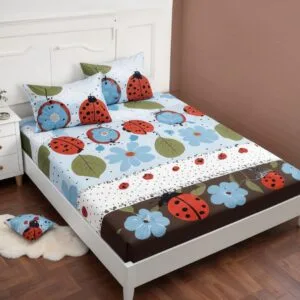 Sprei katun motif round brown. aesthetic anti geser king size |sprei katun|sprei double|sprei queen