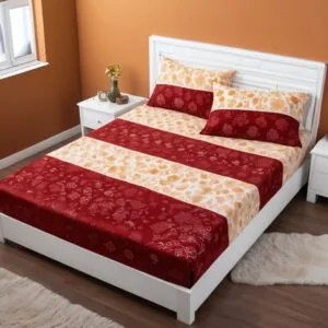 Sprei katun motif batik flowers. aesthetic anti geser king size |sprei double|sprei queen