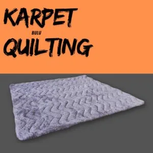 Karpet bulu Quilting 160x90cm anti slip premium mewah lembut dan empuk area karpet ukuran anti rontok