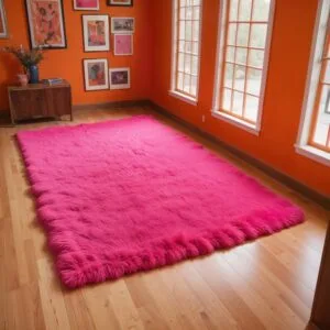 Karpet Bulu Rasfur 120x100x2cm /karpet bulu tebal busa polyfoam LP