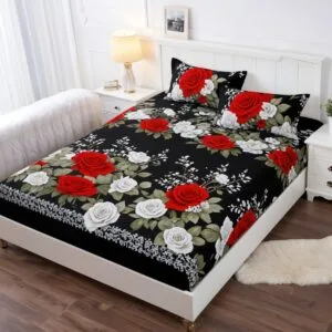 Sprei katun  motif blooming tulips. aesthetic anti geser king size sprei double|sprei queen