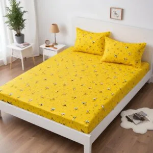 Sprei katun motif yellow bear. aesthetic anti geser king size |sprei katun| double|sprei queen