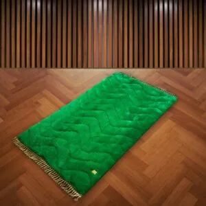 Sajadah Bulu Rasfur Quilting Antislip Free Tas Ukuran 115x60cm Empuk