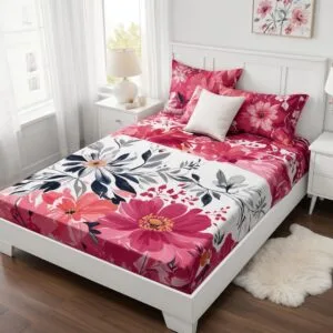 Sprei set bahan katun/lembut/adem motif minimalis 90x200-200x200