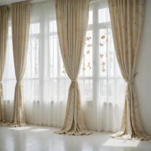 Gorden Motif Bunga Minimalis Hordeng Jendela Tirai Pintu Gordeng Mewah
