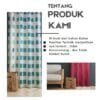 Gorden minimalis smokering Katun Free Tali&hook ukuran TINGGI 225CM - Gambar 2