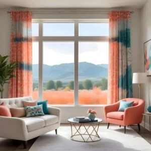 Gorden Jendela/Pintu elegan Smokring Katun Free Tali&hook TINGGI 225CM