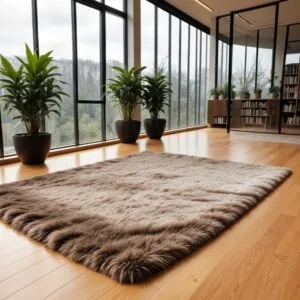 Karpet bulu rasfur ukuran 120X100X5CM
