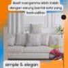 Sarung bantal kursi/Sofa Resleting Motif Bunga Aesthetic Sarung Bantal - Gambar 2