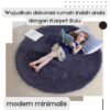 Karpet Bulu rasfur bulat isi polyfoam Uk diameter 100cm tebal 2,5cm - Gambar 2