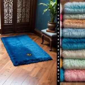 sarung/cover Sajadah Bulu Rasfur 115x65cm /ANTI SLIP